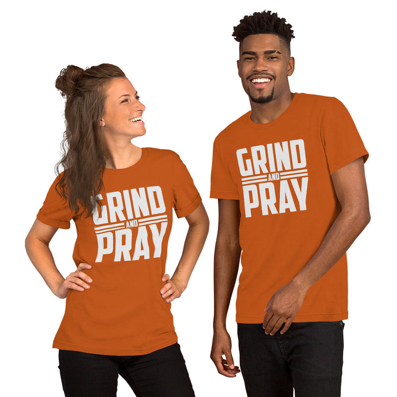 Grind & Pray (white) Unisex t-shirt