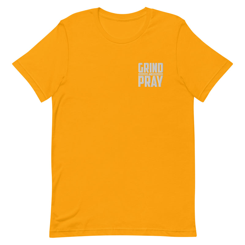 Grind & Pray embroidery Unisex t-shirt