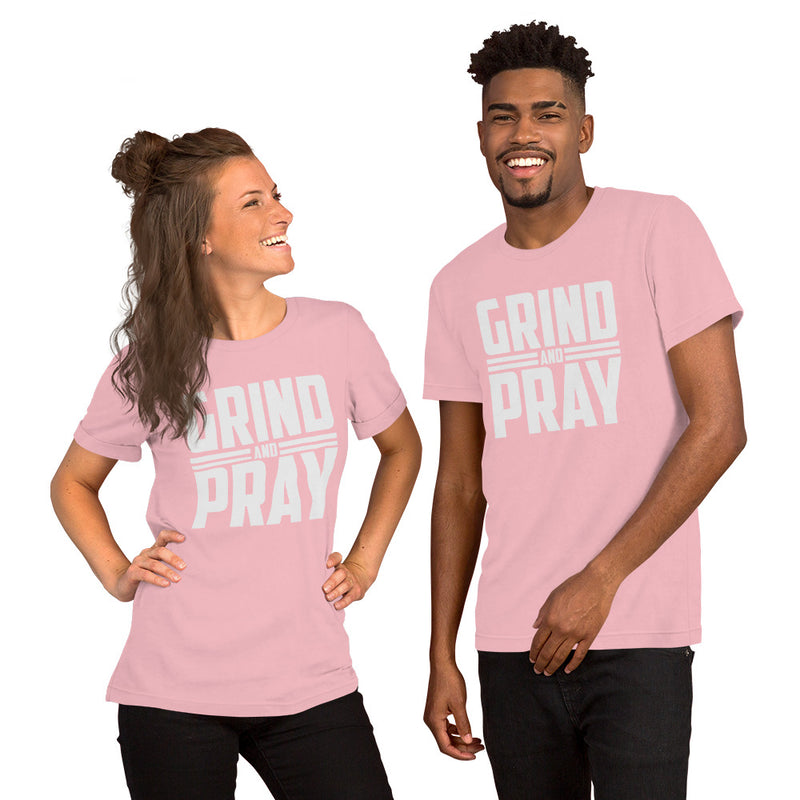 Grind & Pray (white) Unisex t-shirt
