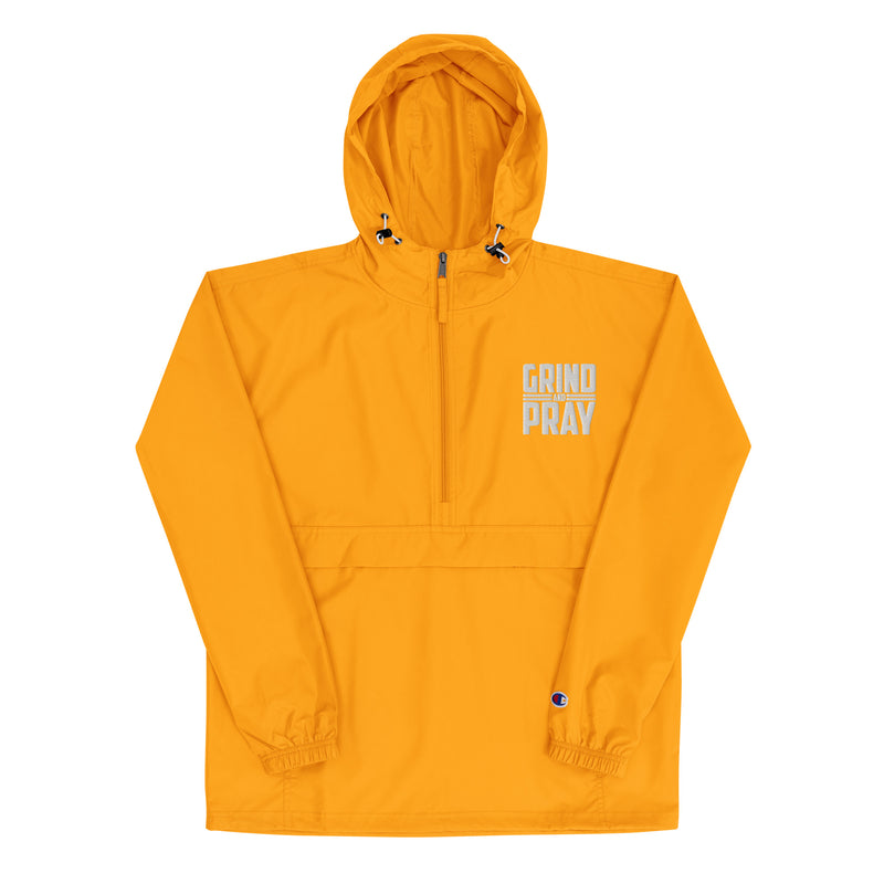 Grind & Pray Embroidered Champion Packable Jacket